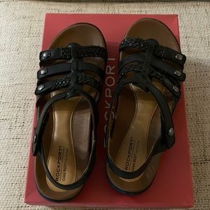 Rockport Tstrap sandals black 9M